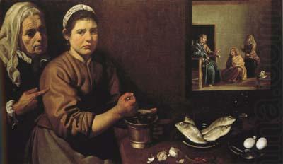 Diego Velazquez Le Christ dans la maison de Marthe et Marie (df02) china oil painting image